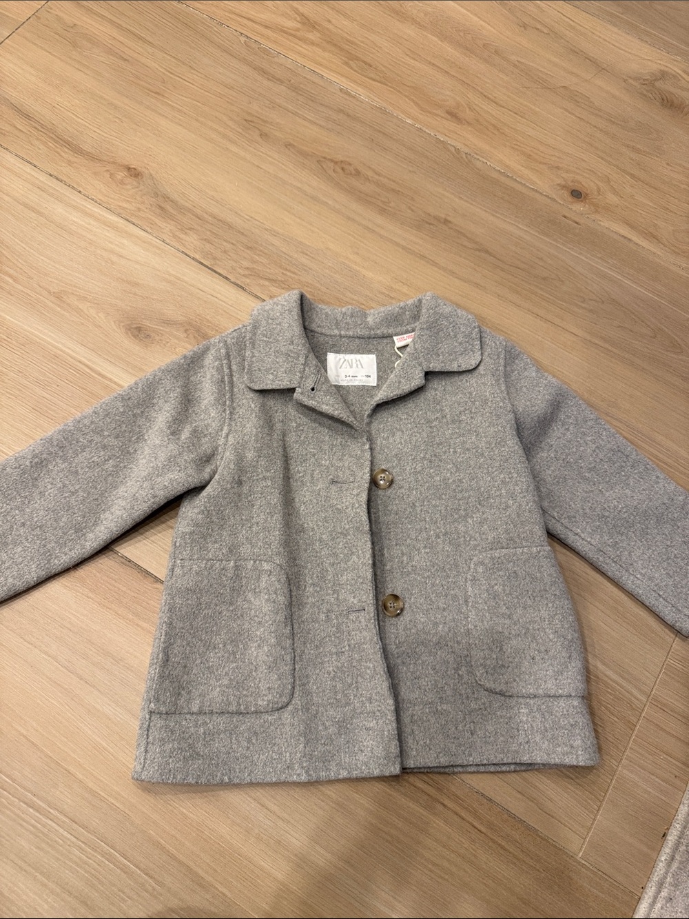 Zara Kids Gray Coat 3-4